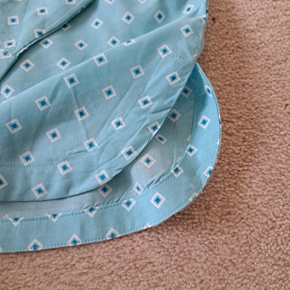 DKNY Pajama Set 2 Piece Blue White Womens Size Small Geometric PJ Set Loungewear - Picture 13 of 16